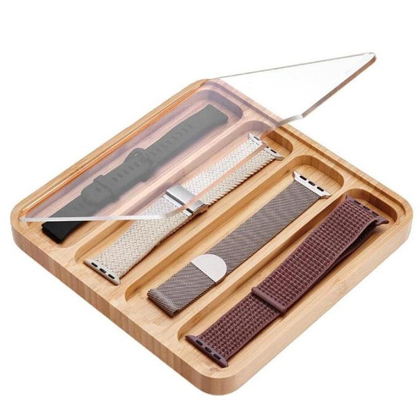 Watch Display Box - Uhrenband-Organizer, Aufbewahrungsbox für Uhrenarmbänder, kompakter Acryldeckel