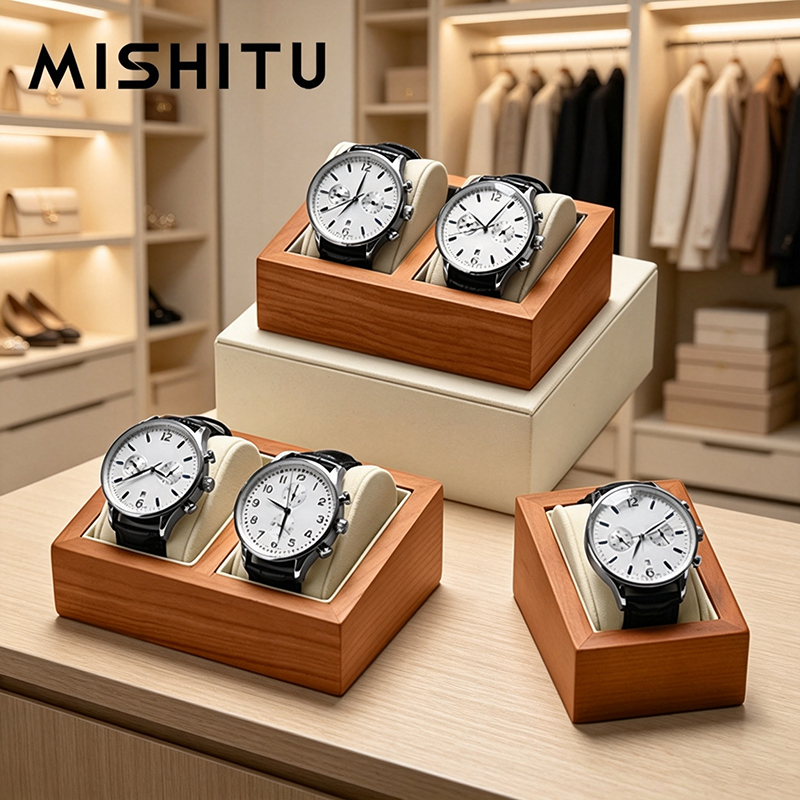 Watch Display Box - MISHITU Massivholz Uhrenaufbewahrungsbox Herren Armbanduhren Organizer