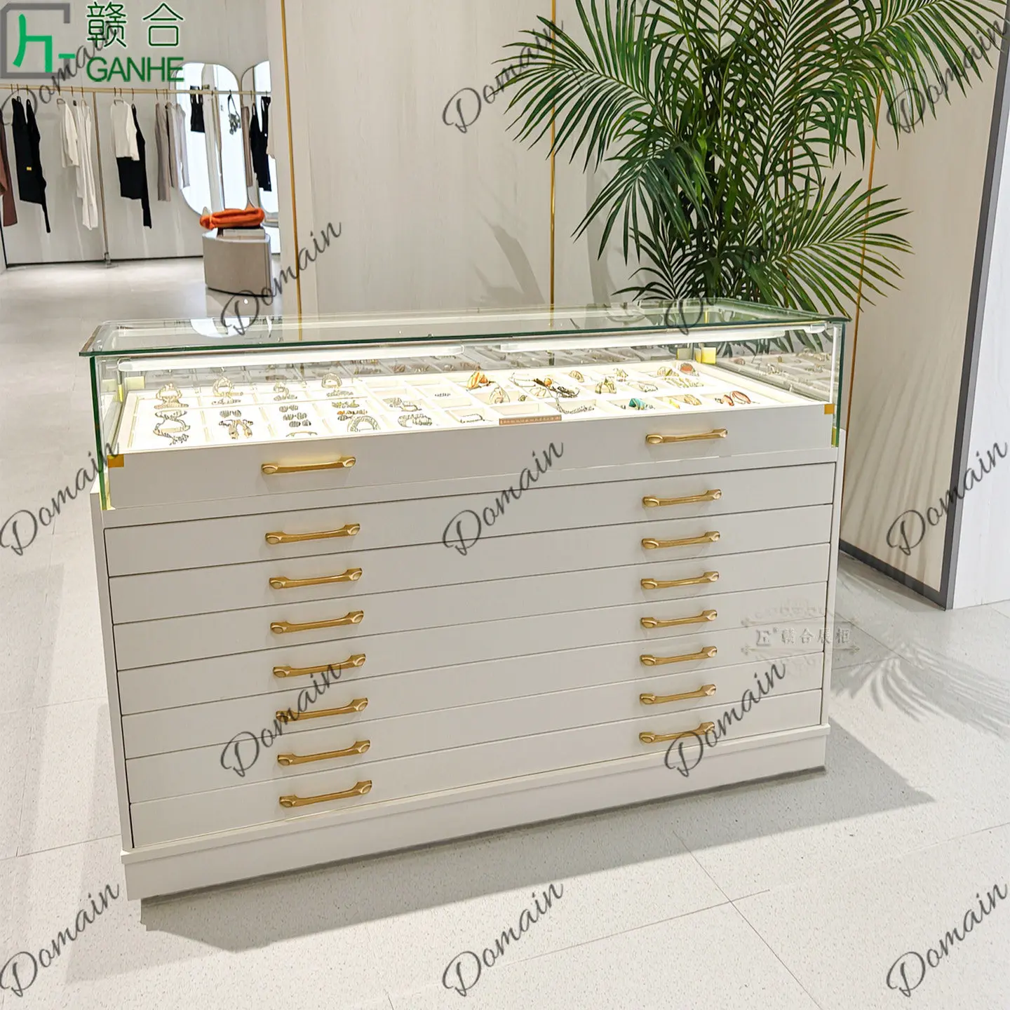 Jewelry For Watches - 81 N Leichter Luxus-Glasvitrinenschrank, mehrschichtiger Schmuckvitrinenschrank,