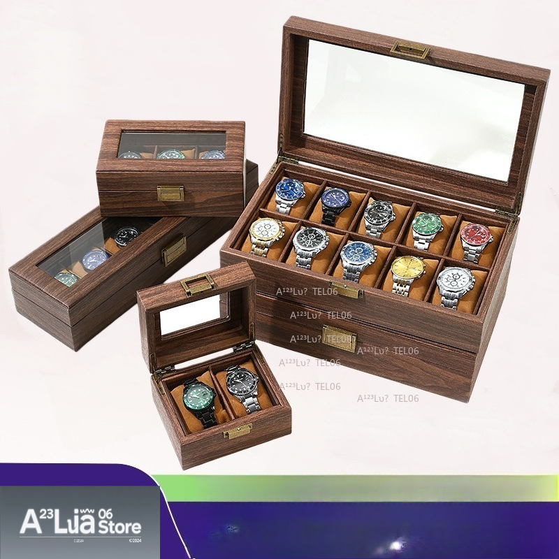 Vintage Holzmaserung PU-Leder  – Watch Display Box Bewertung und Preis